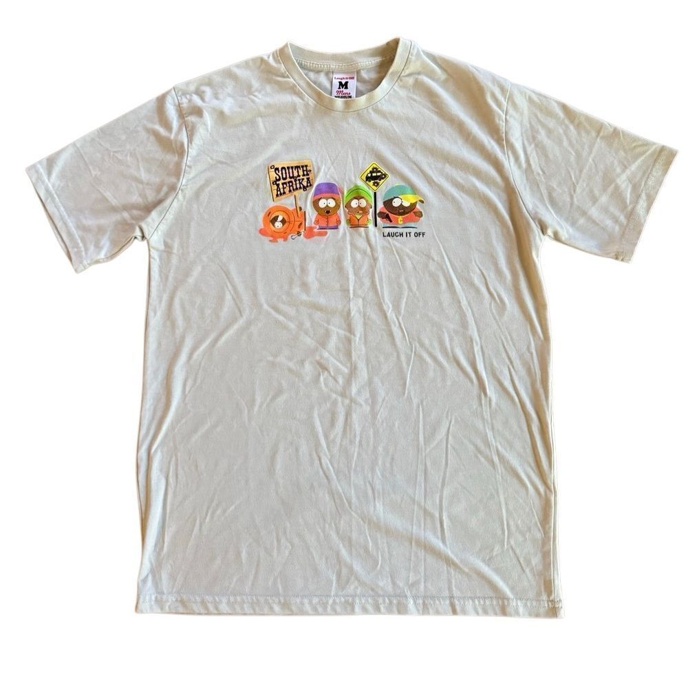 Laugh It Off Men's Vintage South Park South Africa Parody T Shirt Size Medium
